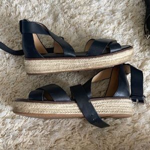 Micheala Kors Black Espadrilles size 7.5